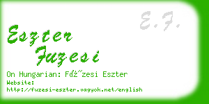 eszter fuzesi business card